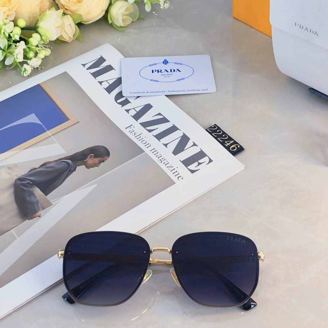 🔥🔥Prad*新款男女同款太阳镜 时尚潮流休闲墨镜 驾驶出游太阳眼镜