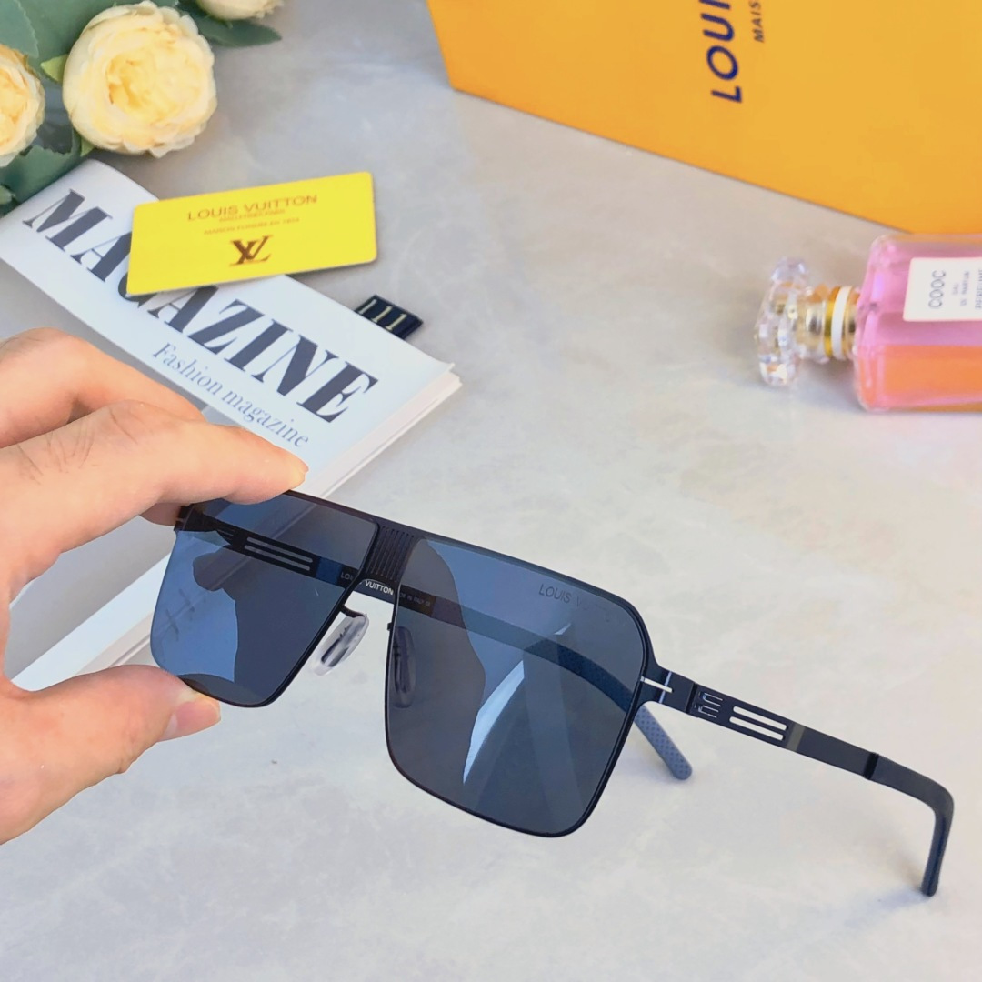 🔥🔥Louis vuitto*2025新款尼龙偏光太阳眼镜潮无螺丝开车时尚简约舒适轻男士渐变色