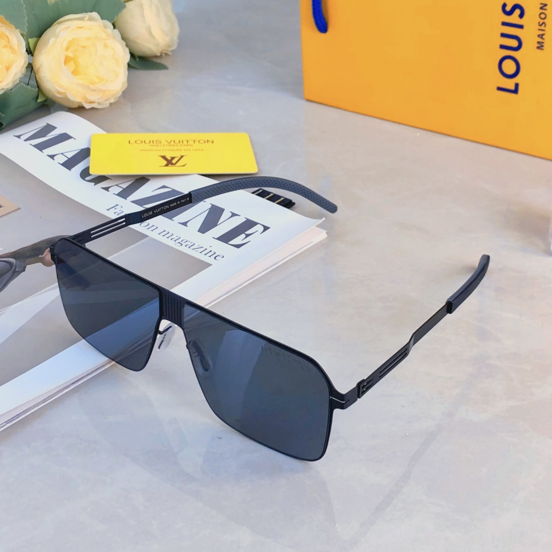 🔥🔥Louis vuitto*2025新款尼龙偏光太阳眼镜潮无螺丝开车时尚简约舒适轻男士渐变色