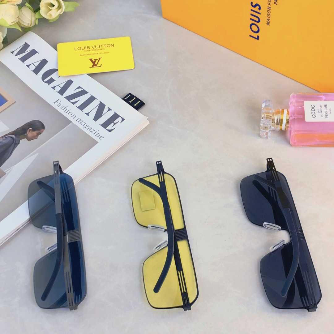 🔥🔥Louis vuitto*2025新款尼龙偏光太阳眼镜潮无螺丝开车时尚简约舒适轻男士渐变色