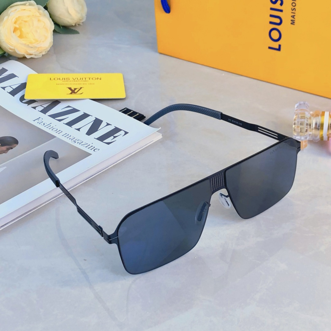 🔥🔥Louis vuitto*2025新款尼龙偏光太阳眼镜潮无螺丝开车时尚简约舒适轻男士渐变色