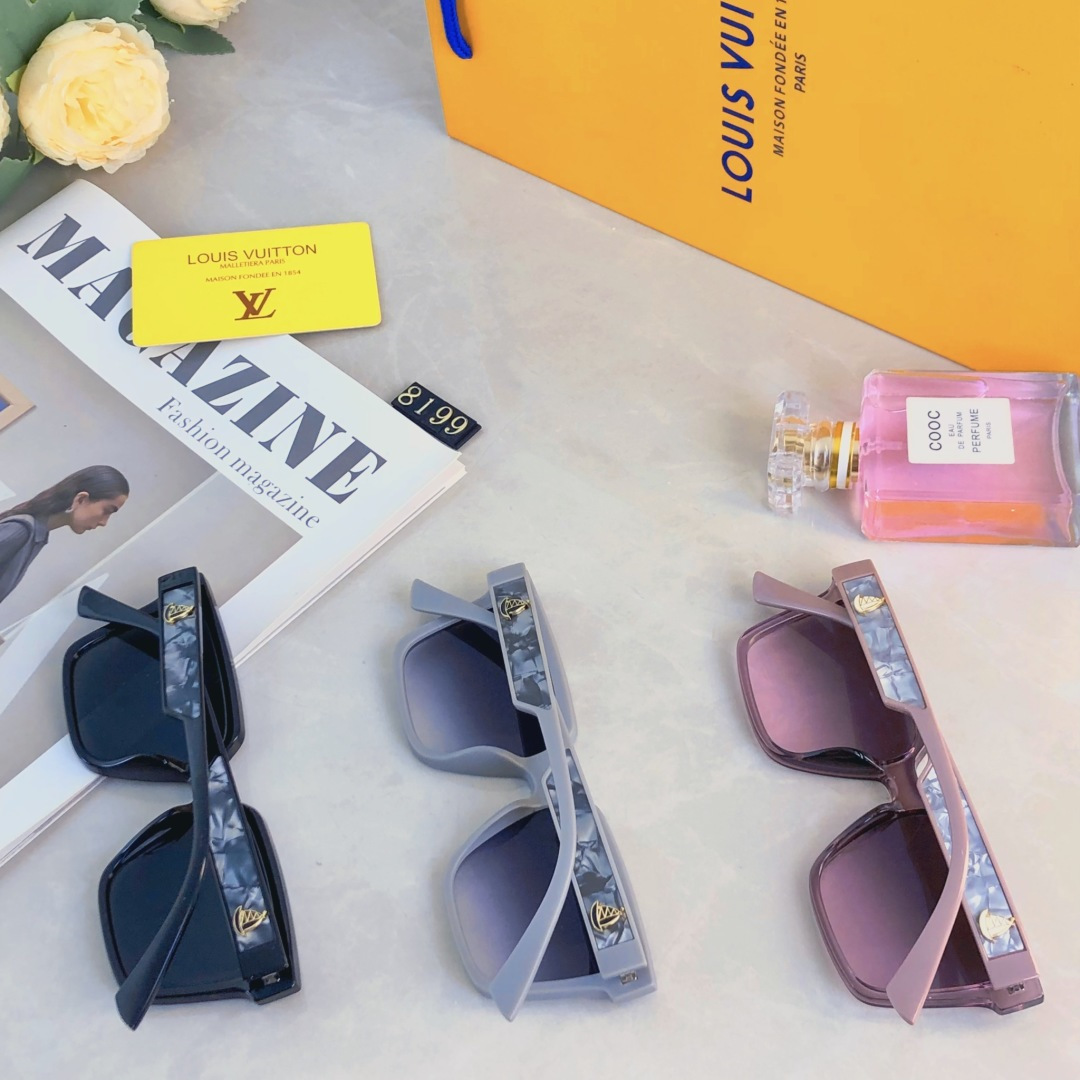 🔥🔥Louis vuitto*新款复古时髦潮搭高级感遮阳墨镜港风个性街拍防紫外线太阳镜