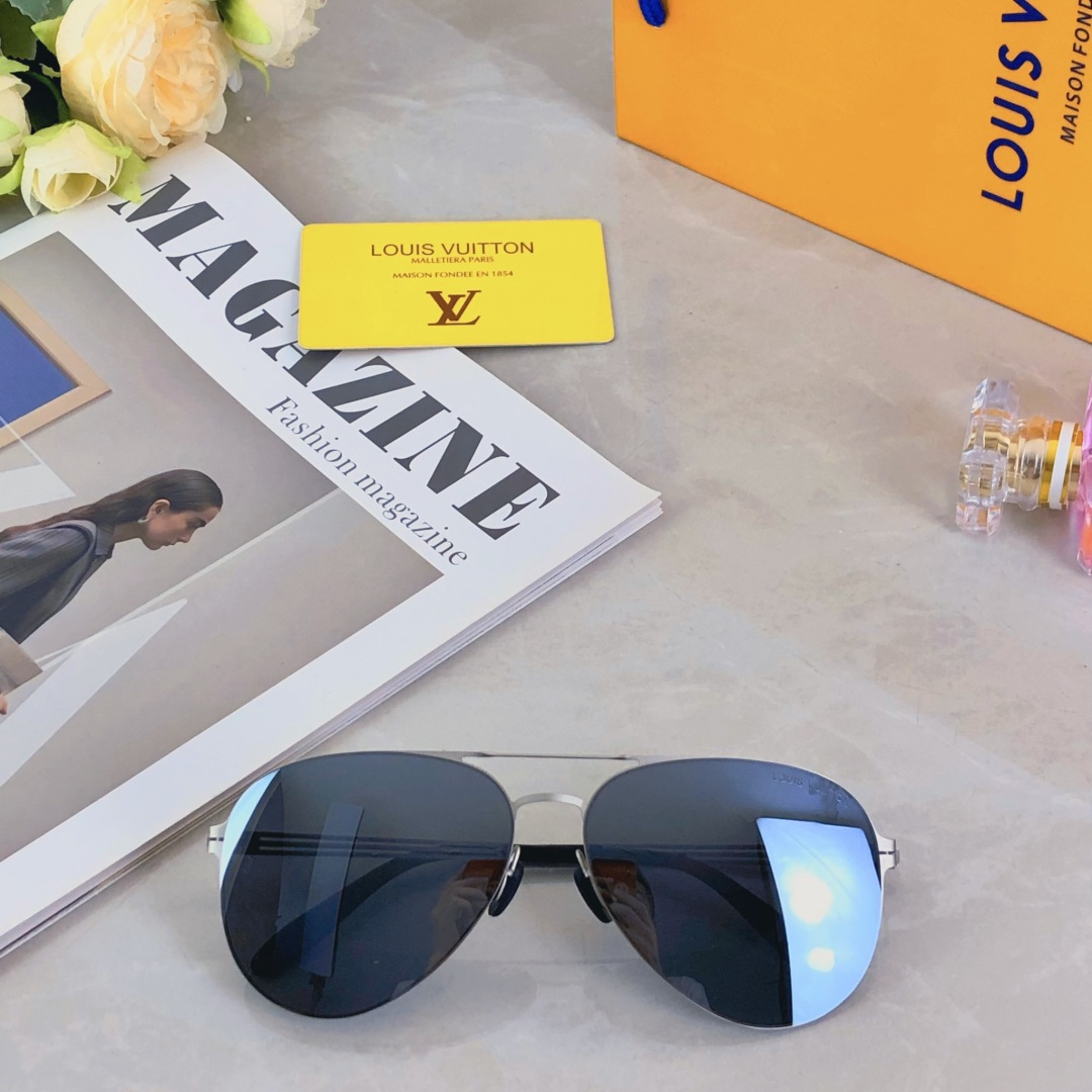🔥🔥Louis vuitto*轻薄尼龙偏光太阳镜无焊接不锈钢墨镜男款飞行员蛤蟆镜