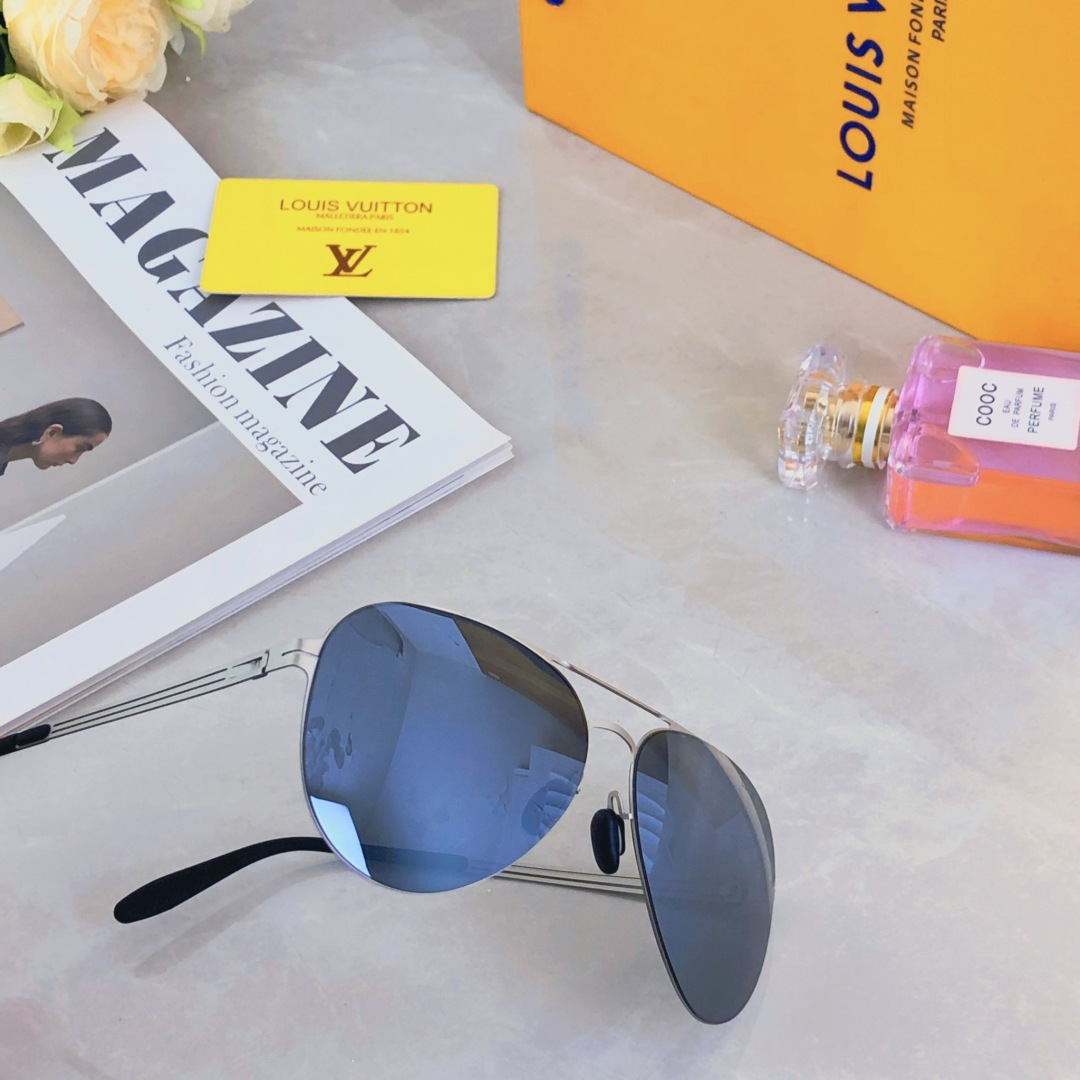 🔥🔥Louis vuitto*轻薄尼龙偏光太阳镜无焊接不锈钢墨镜男款飞行员蛤蟆镜