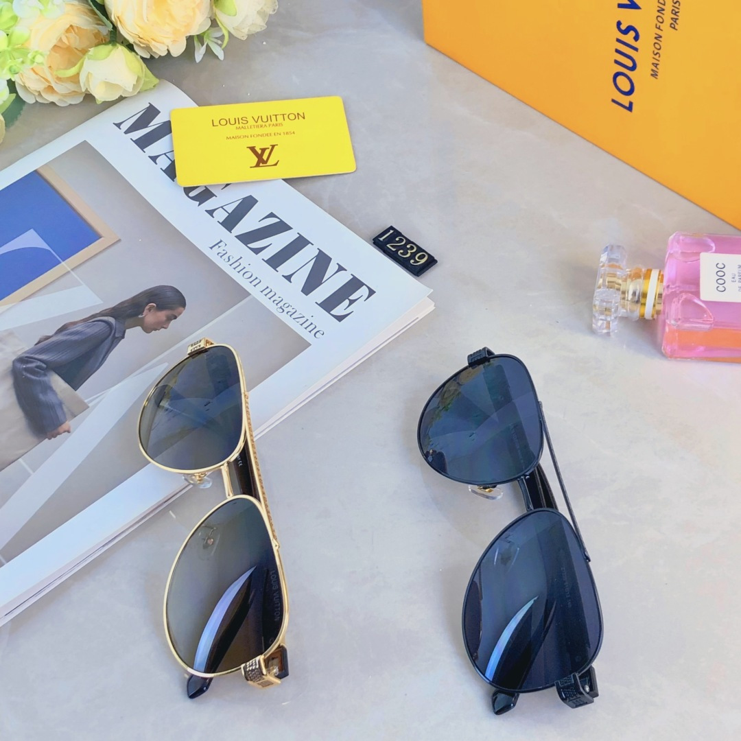 🔥🔥Louis vuitto*2025新款金属墨镜时尚凹造型街拍防紫外线太阳镜
