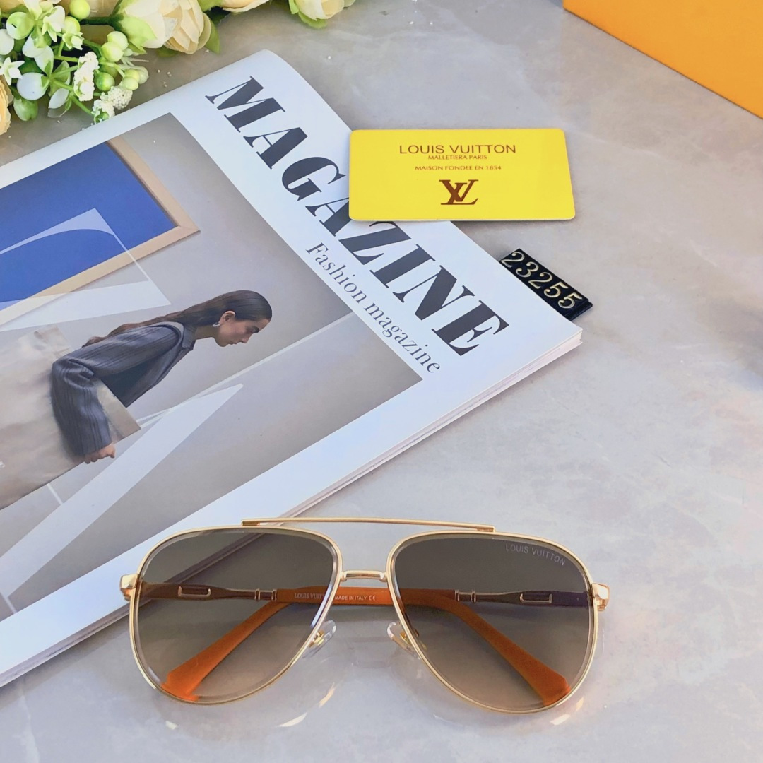 🔥🔥Louis vuitto*复古痞帅双梁金属墨镜高端防晒防紫外线太阳镜