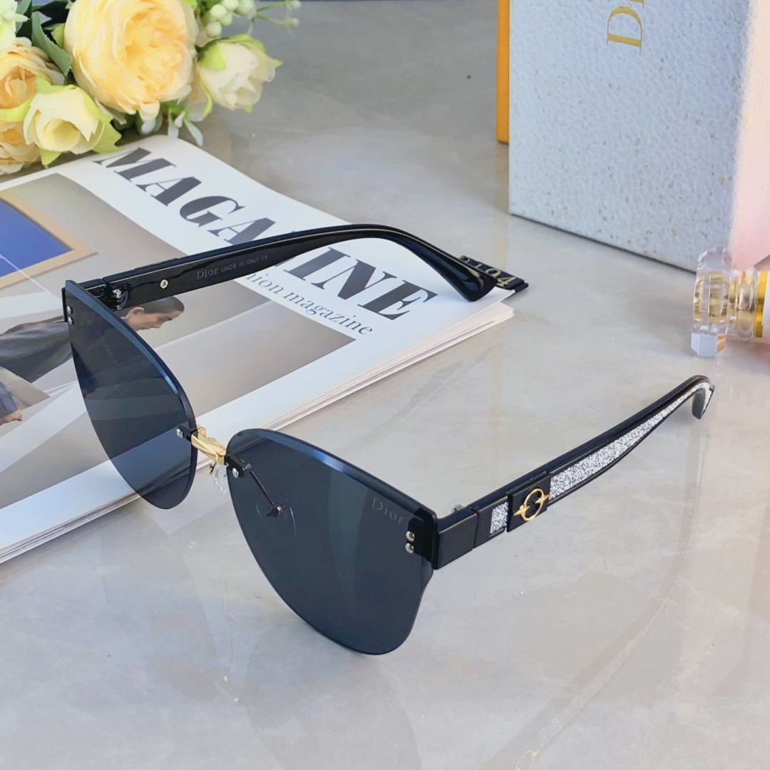 🔥🔥Dio*2025新款无框切边轻奢风高级感女太阳镜抖音小红书遮阳墨镜
