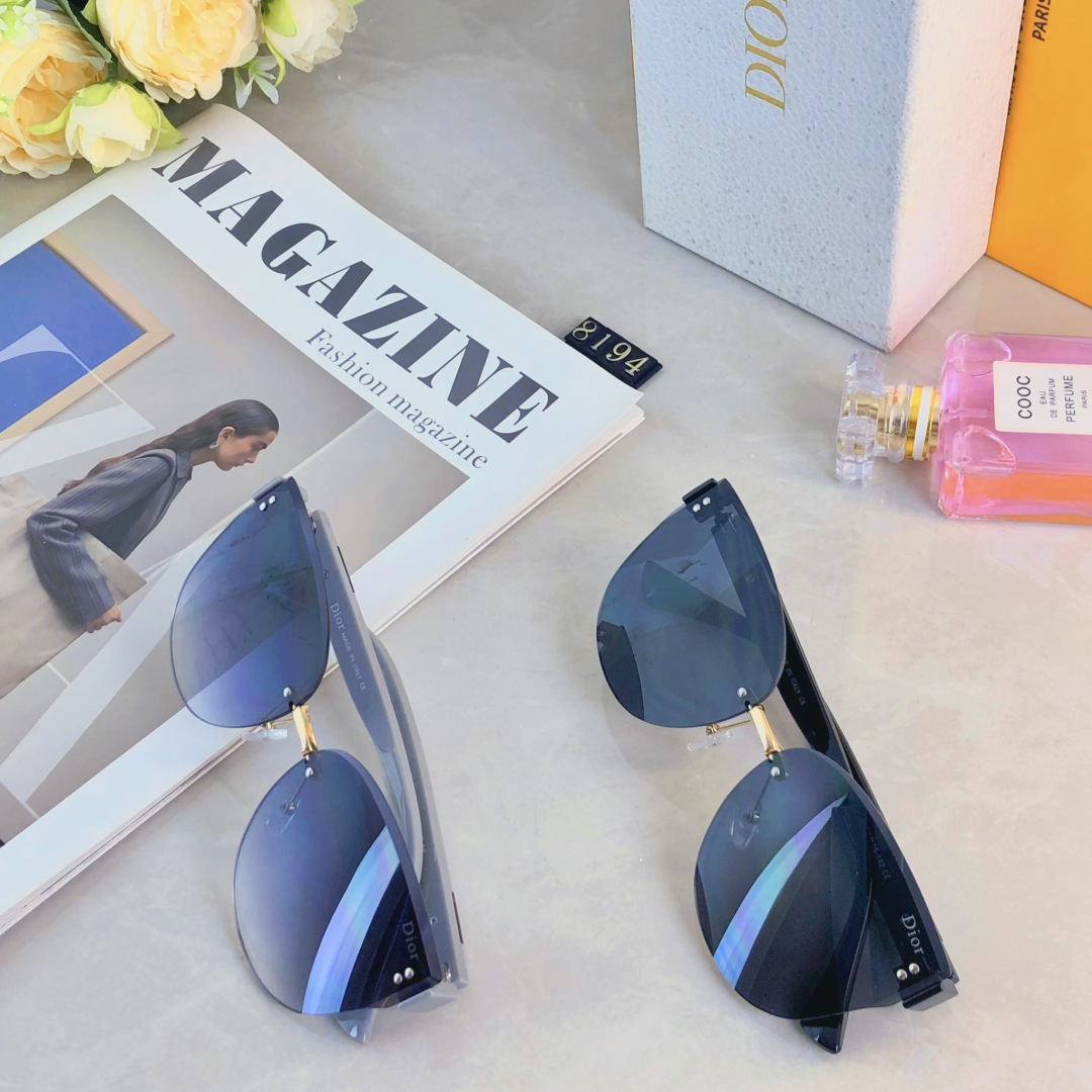🔥🔥Dio*2025新款无框切边轻奢风高级感女太阳镜抖音小红书遮阳墨镜