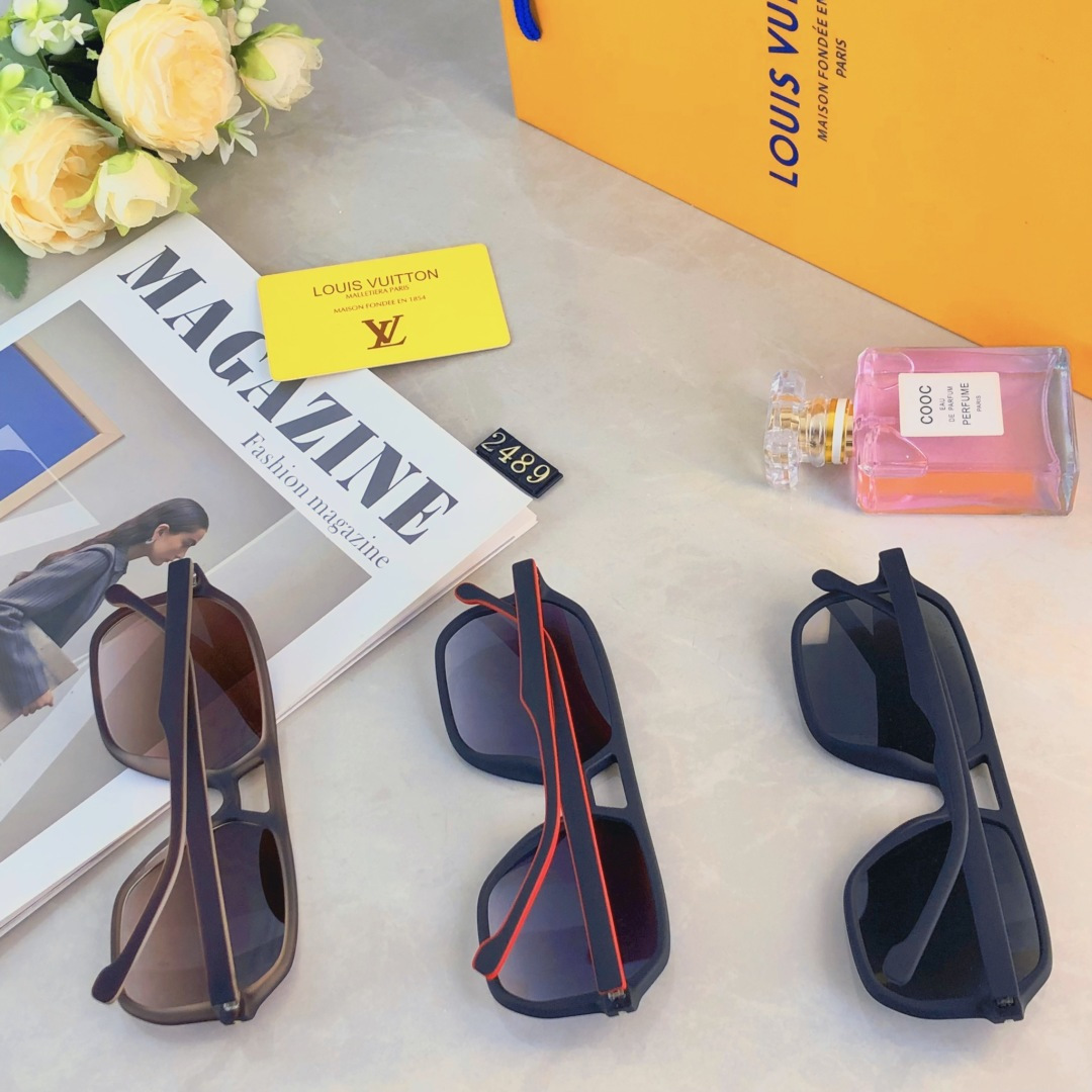 🔥🔥Louis vuitto*新款时尚双梁米钉墨镜太阳镜男款新款复古休闲驾驶商务墨镜