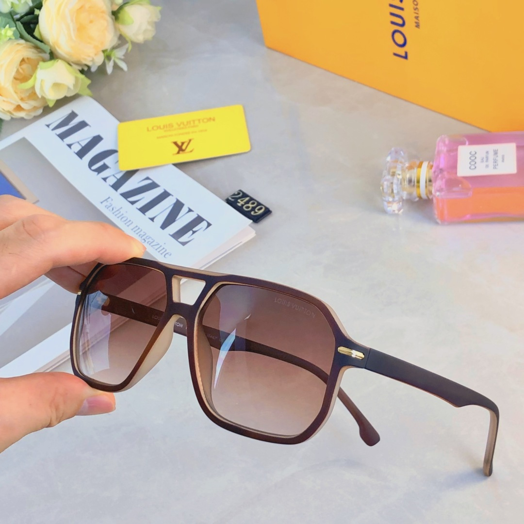 🔥🔥Louis vuitto*新款时尚双梁米钉墨镜太阳镜男款新款复古休闲驾驶商务墨镜