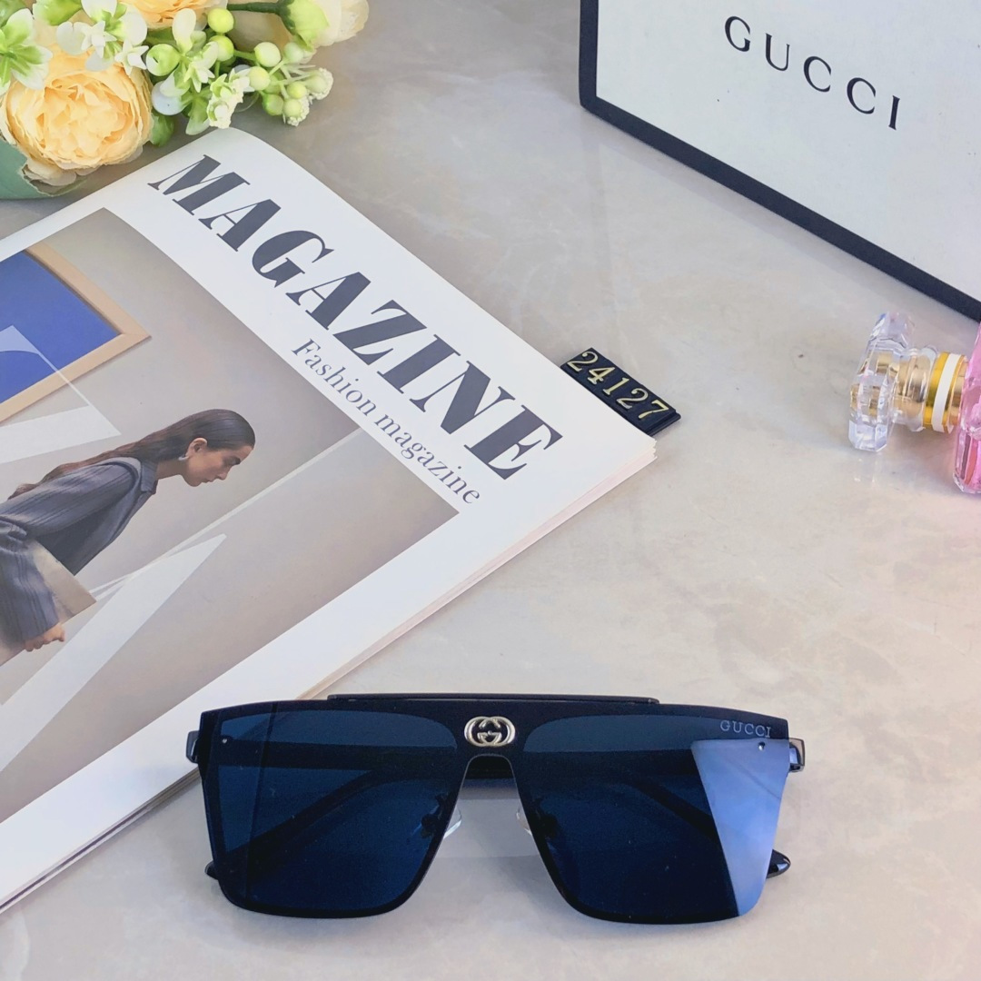 🔥🔥Gucc*复古痞帅男士双梁金属墨镜高端商务风格防晒防紫外线太阳镜