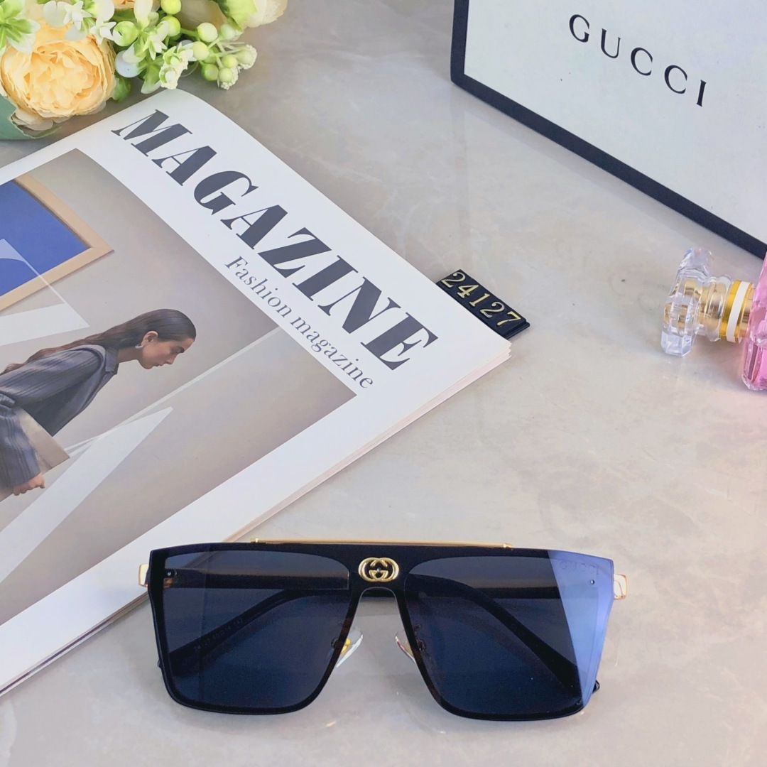 🔥🔥Gucc*复古痞帅男士双梁金属墨镜高端商务风格防晒防紫外线太阳镜