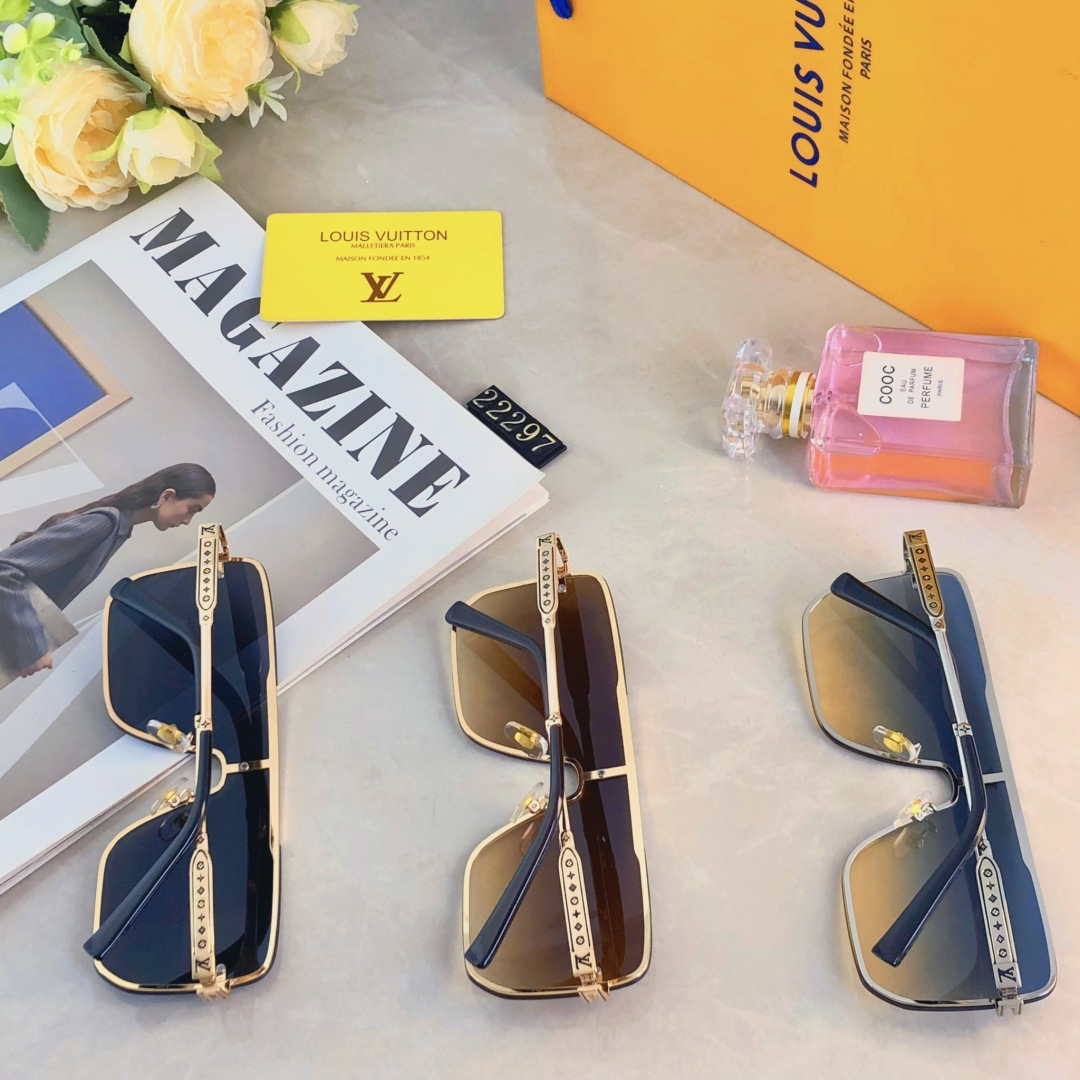 🔥🔥Louis vuitto*INS风墨镜男潮酷一体式2025新款太阳眼镜女网红防紫外线强光开车