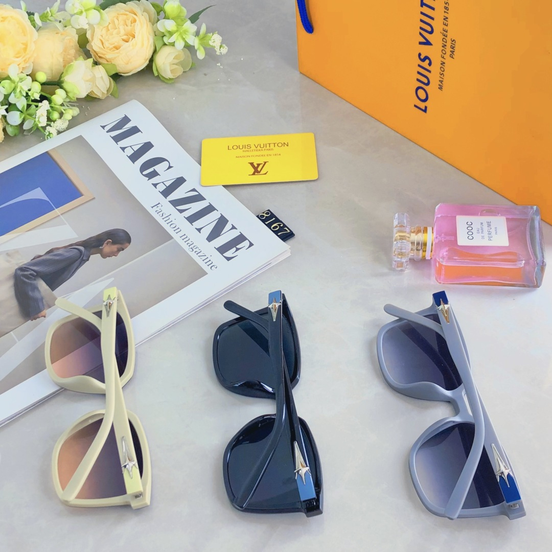 🔥🔥Louis vuitto*韩版新品方框太阳镜女高级感街拍旅游墨镜男防紫外线