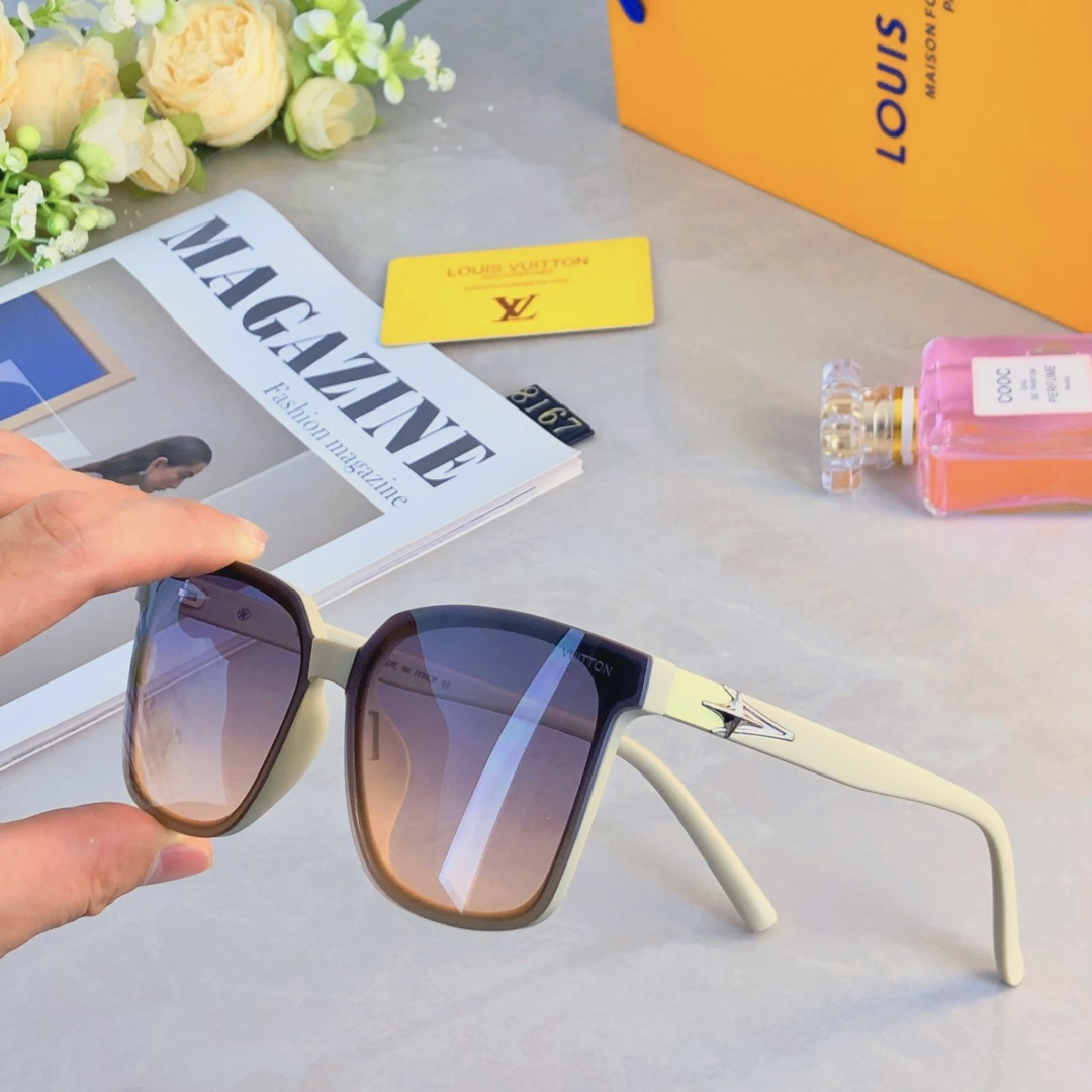 🔥🔥Louis vuitto*韩版新品方框太阳镜女高级感街拍旅游墨镜男防紫外线