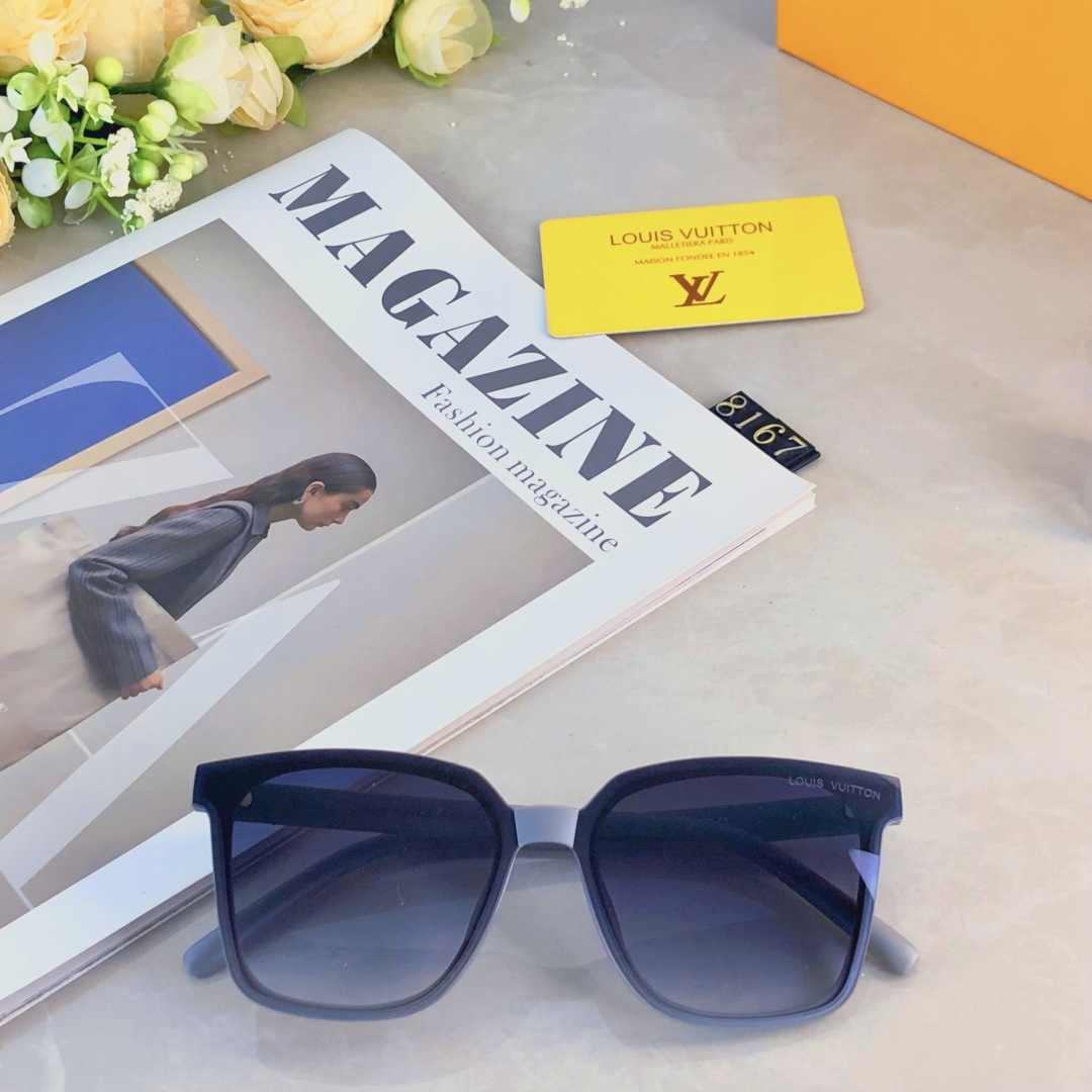 🔥🔥Louis vuitto*韩版新品方框太阳镜女高级感街拍旅游墨镜男防紫外线