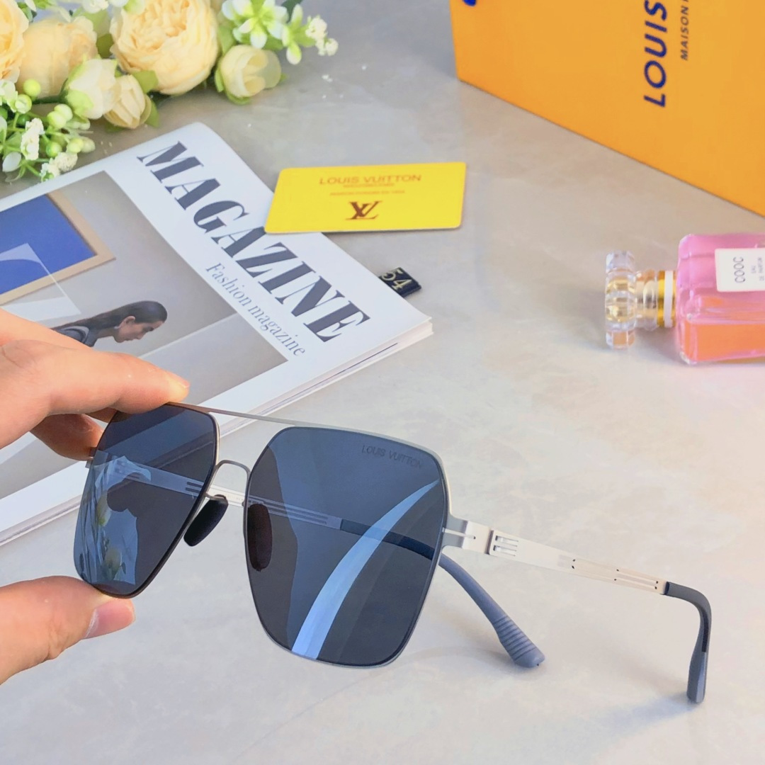 🔥🔥Louis vuitto*时尚尼龙偏光太阳镜 潮流金属男款墨镜 超轻开车钓鱼遮阳眼镜