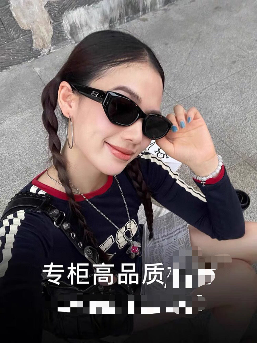 🔥🔥Louis vuitto*韩版潮大框个性偏光太阳眼镜男女网红黑色显脸小复古墨镜街拍