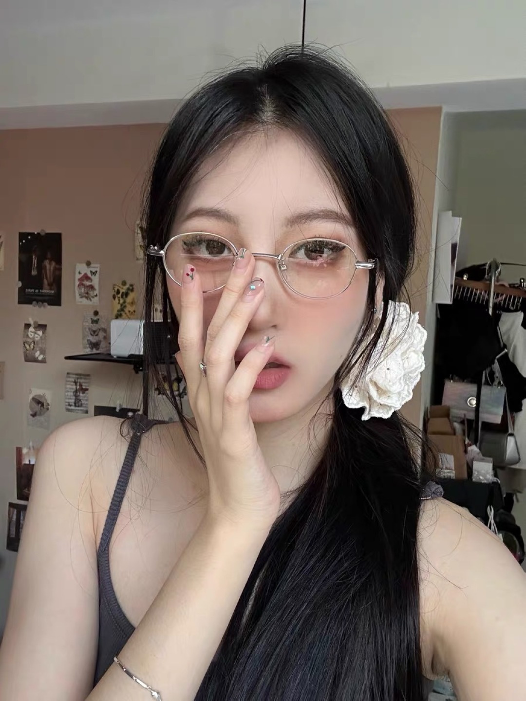 🔥🔥Louis vuitto*超轻时尚星星眼镜框男女款素颜小红书同款防蓝光近视光学镜架可配近视