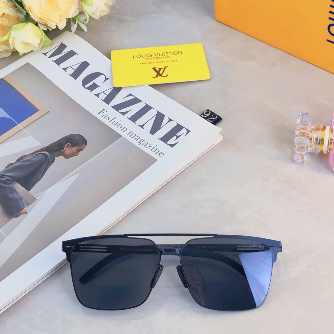 🔥🔥Louis vuitto*新款高清尼龙偏光太阳镜男韩潮男款方形墨镜超轻驾驶遮阳眼镜