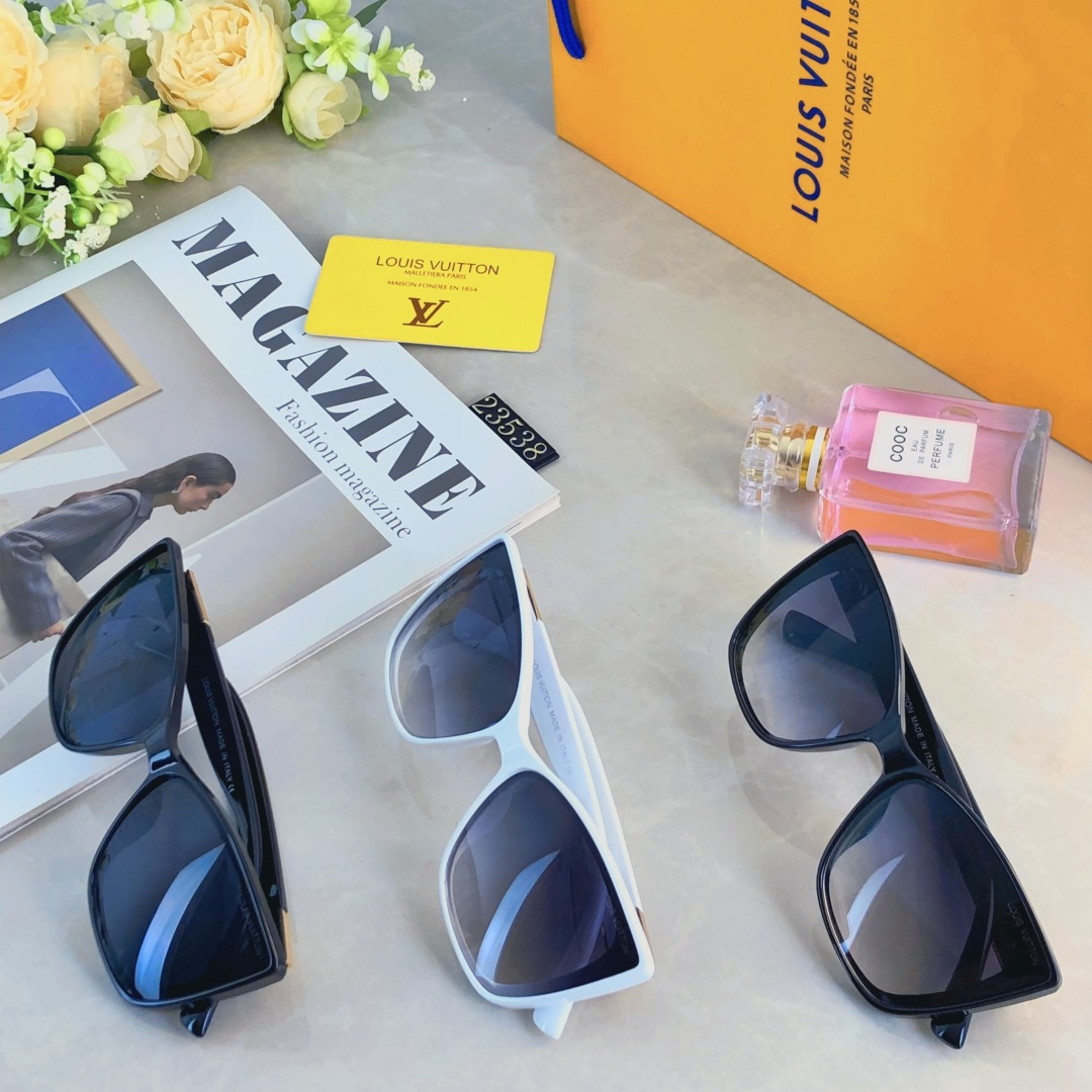 🔥🔥Louis vuitto*欧美复古猫眼嘻哈墨镜女ins小方框个性网红时尚百搭防紫外太阳镜