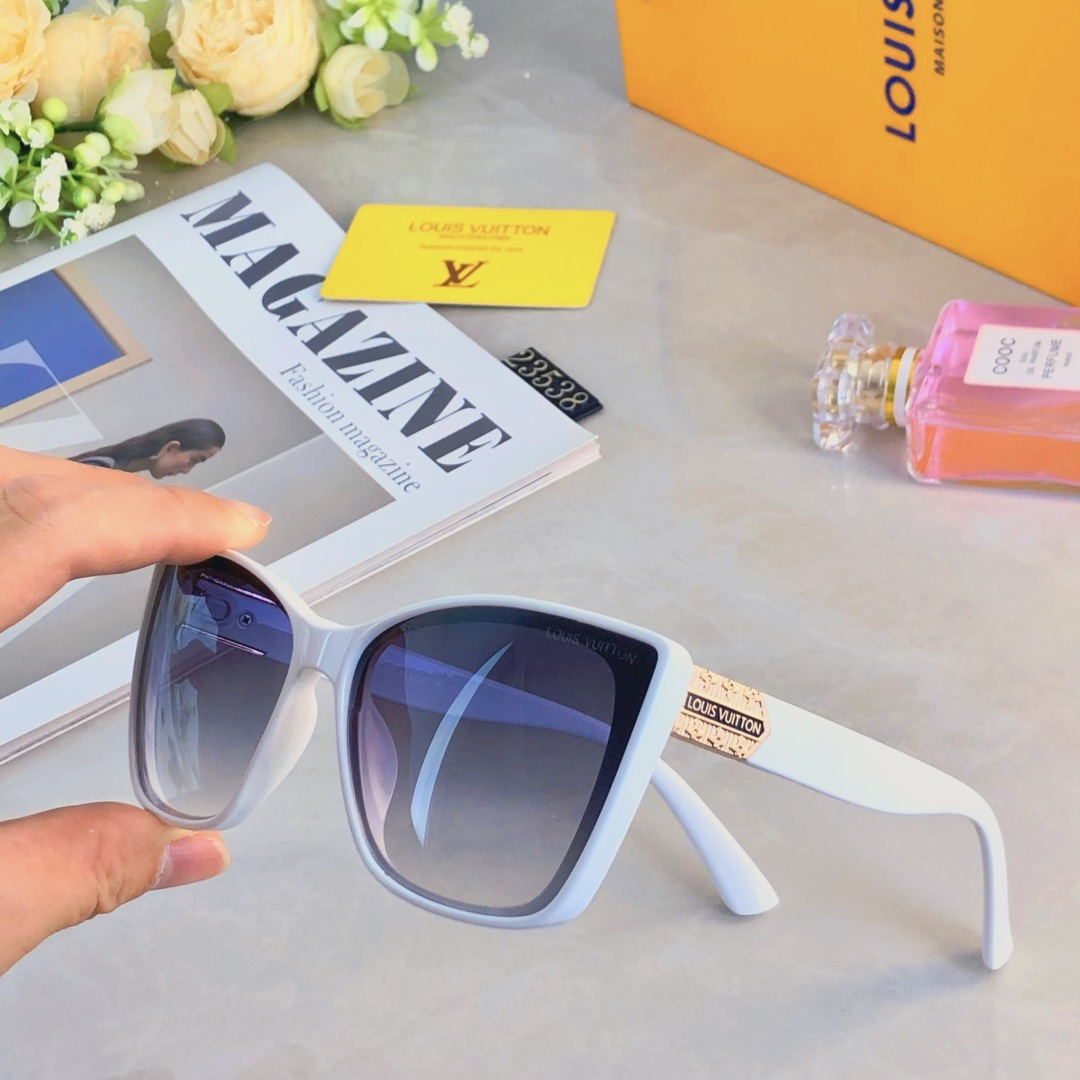 🔥🔥Louis vuitto*欧美复古猫眼嘻哈墨镜女ins小方框个性网红时尚百搭防紫外太阳镜