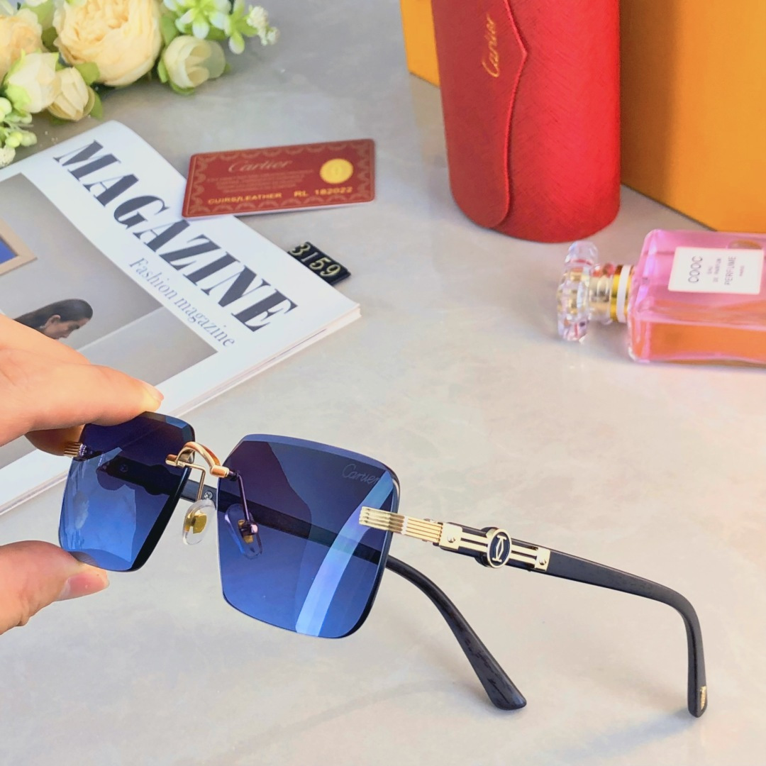 🔥🔥Cartie*韩版网红墨镜女ins潮流时尚方框大脸显瘦太阳镜夏季眼镜男士海边