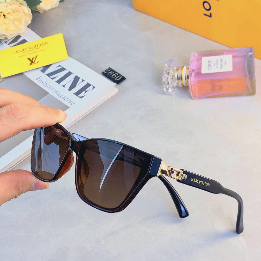 🔥🔥Louis vuitto*2025款太阳镜女 网红大框链条墨镜ins欧美时尚潮流太阳镜