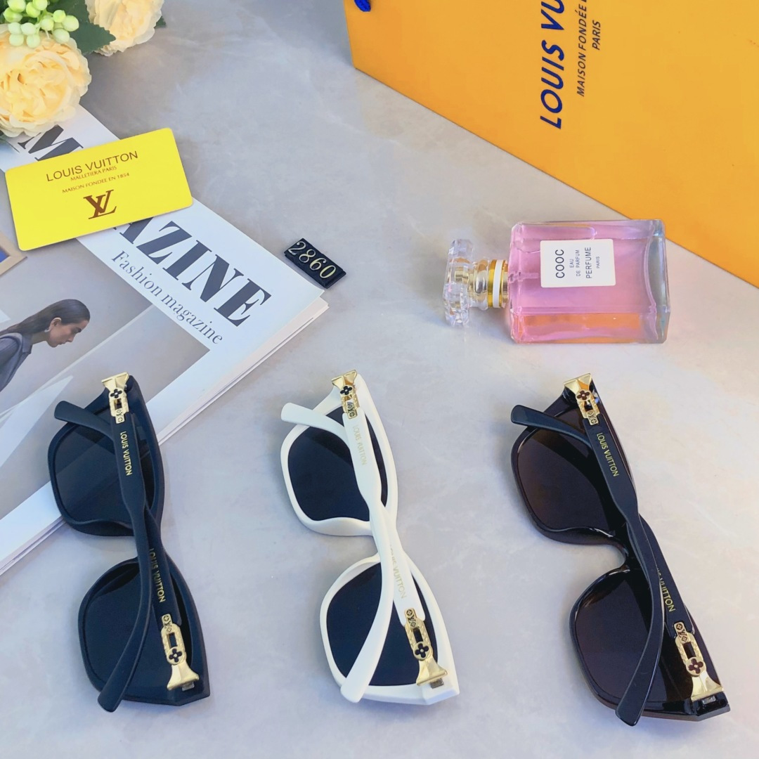 🔥🔥Louis vuitto*2025款太阳镜女 网红大框链条墨镜ins欧美时尚潮流太阳镜