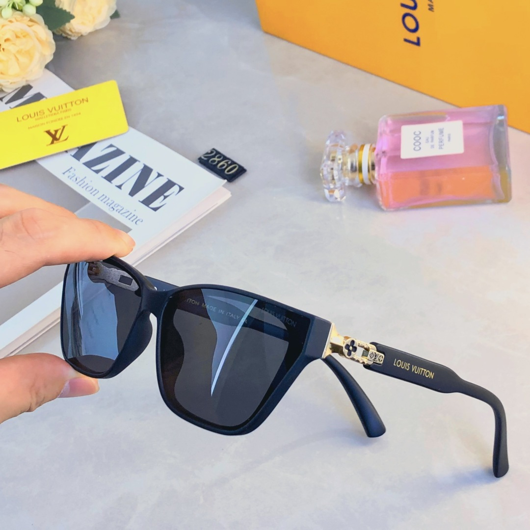 🔥🔥Louis vuitto*2025款太阳镜女 网红大框链条墨镜ins欧美时尚潮流太阳镜