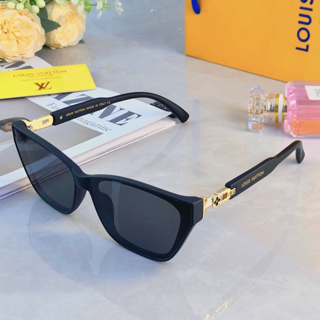 🔥🔥Louis vuitto*2025款太阳镜女 网红大框链条墨镜ins欧美时尚潮流太阳镜