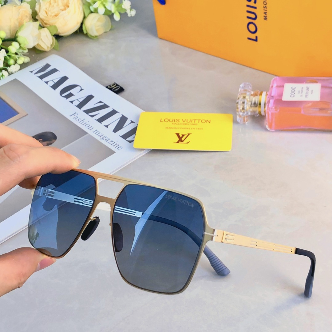 🔥🔥Louis vuitto*2025新款高端尼龙偏光防紫外线驾驶墨镜轻巧舒适双梁太阳眼镜