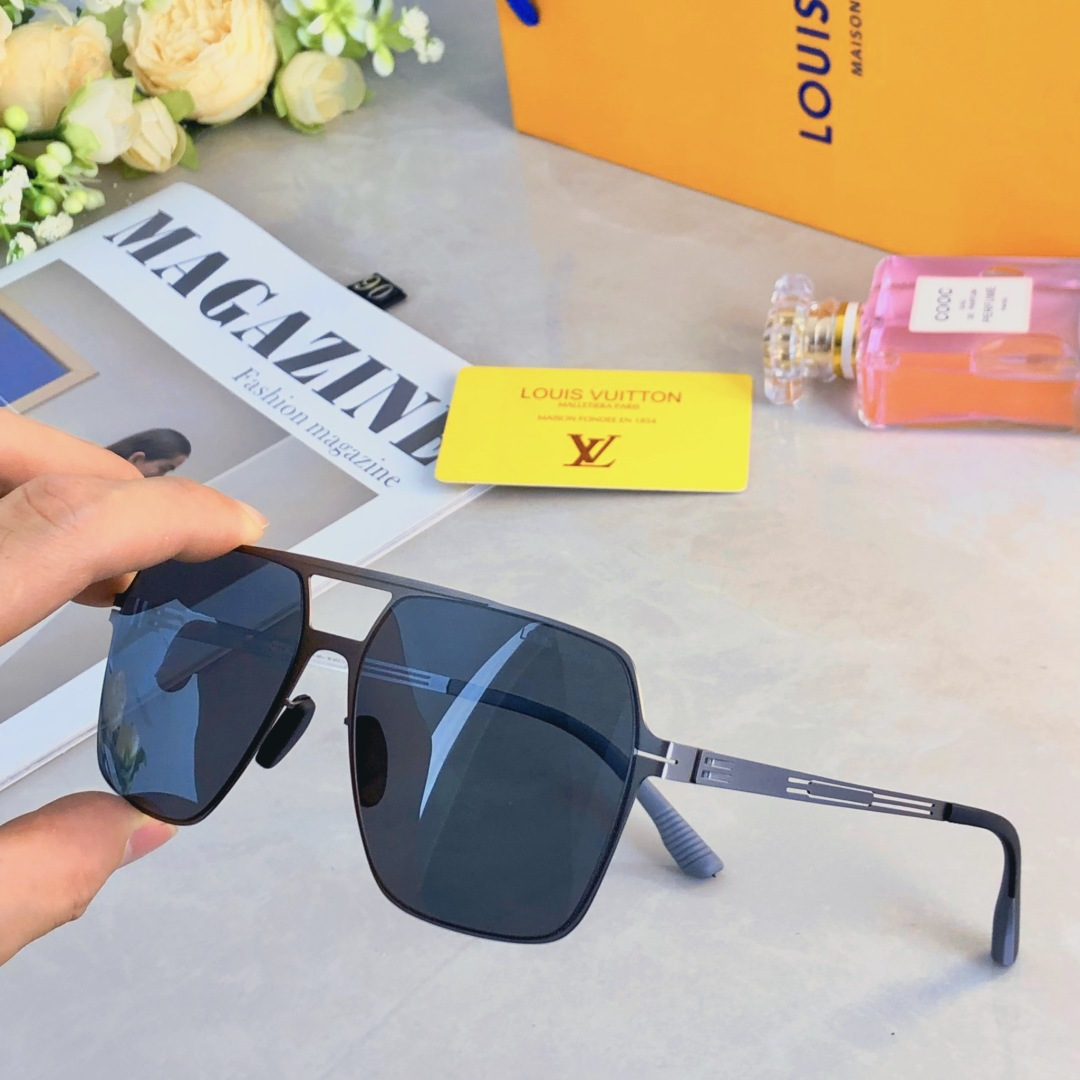 🔥🔥Louis vuitto*2025新款高端尼龙偏光防紫外线驾驶墨镜轻巧舒适双梁太阳眼镜