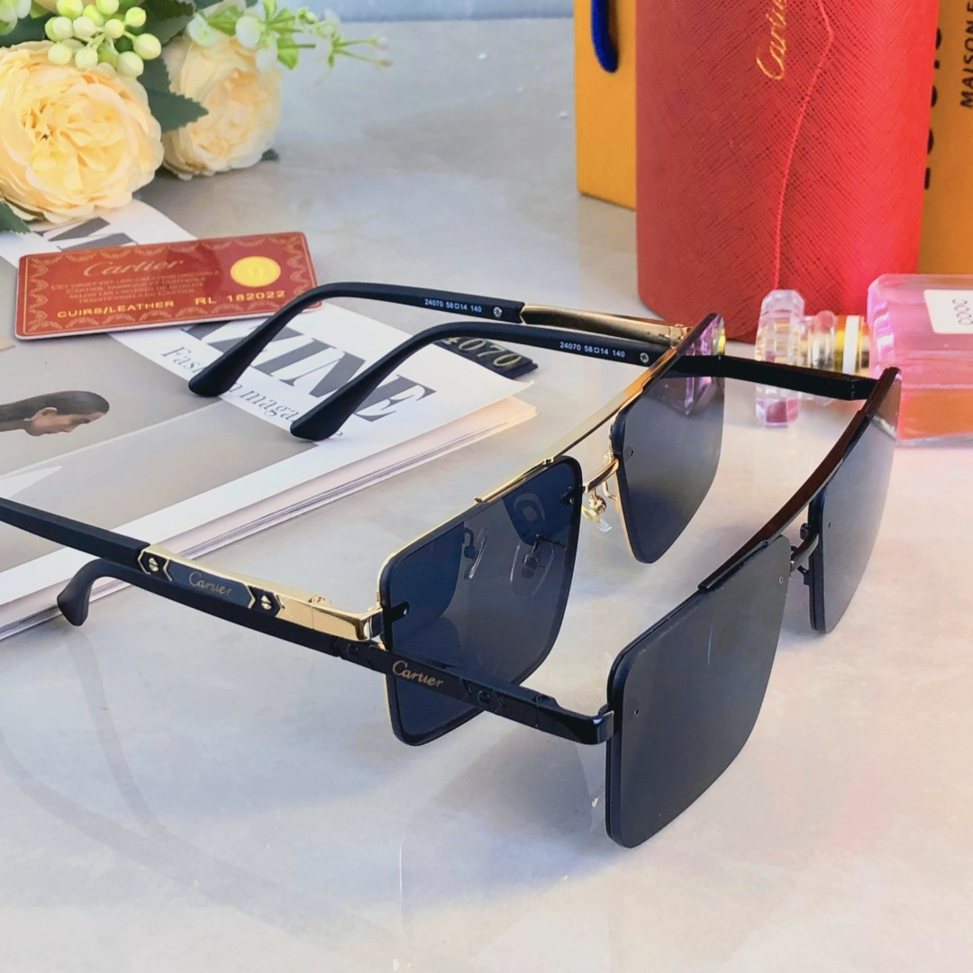 🔥🔥Cartie*方形无框太阳镜简约休闲时尚墨镜街拍潮流眼镜