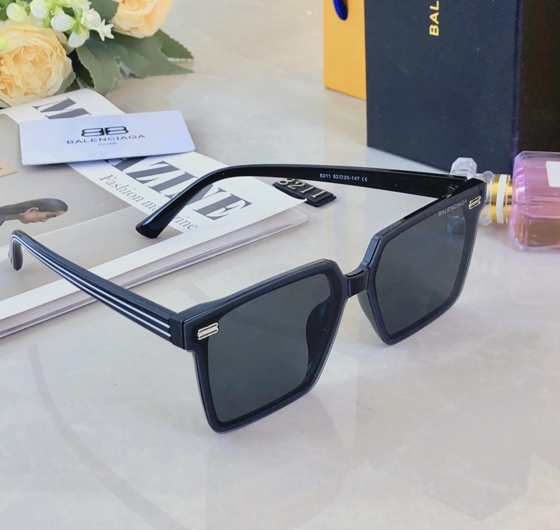 🔥🔥Balenciag*韩版时尚ins连体墨镜女网红款高级感街拍防紫外线太阳镜男潮