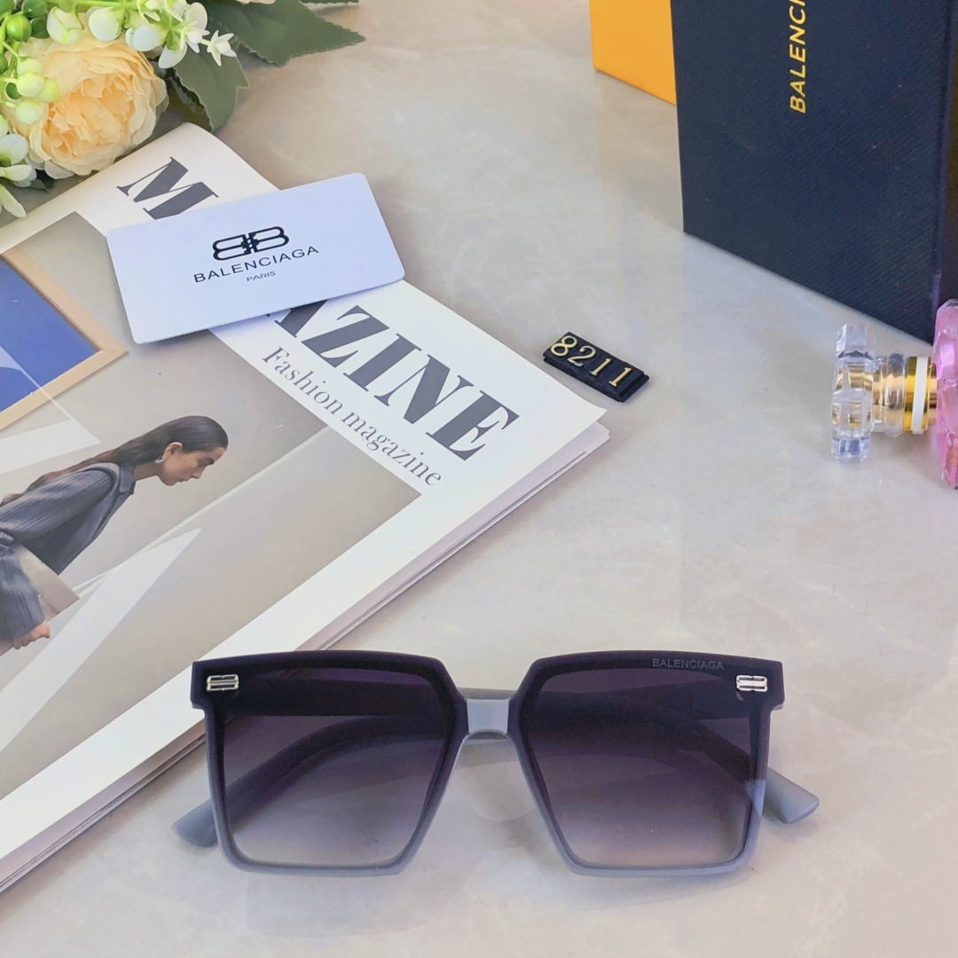 🔥🔥Balenciag*韩版时尚ins连体墨镜女网红款高级感街拍防紫外线太阳镜男潮