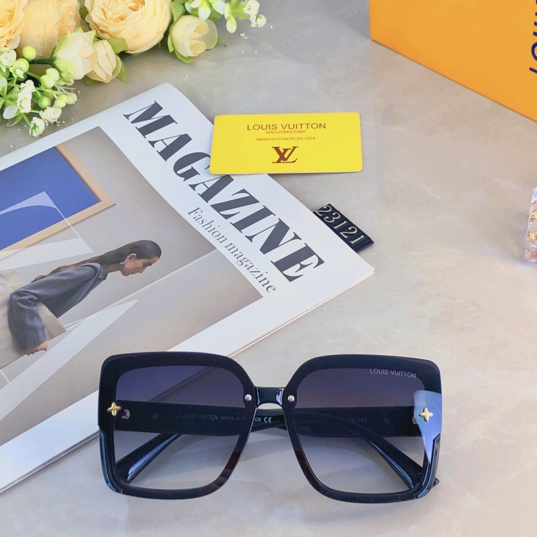 🔥🔥Louis vuitto*新款方形字母百搭太阳镜气质简约欧美风墨镜女防紫外线超轻ins风