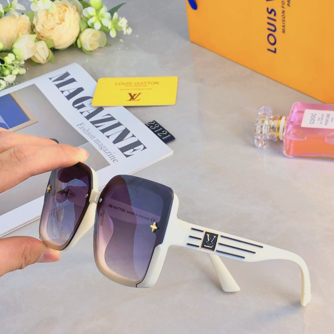 🔥🔥Louis vuitto*新款方形字母百搭太阳镜气质简约欧美风墨镜女防紫外线超轻ins风