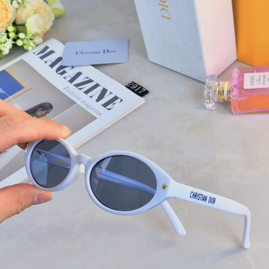 🔥🔥Dio*墨镜女2025年新款时尚百搭太阳眼镜男女椭圆小框