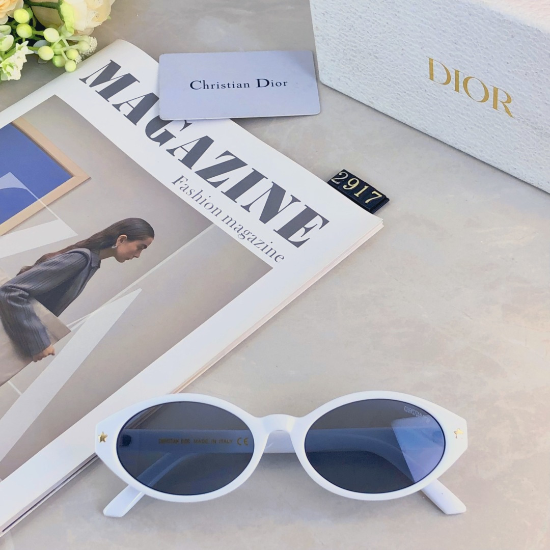🔥🔥Dio*墨镜女2025年新款时尚百搭太阳眼镜男女椭圆小框