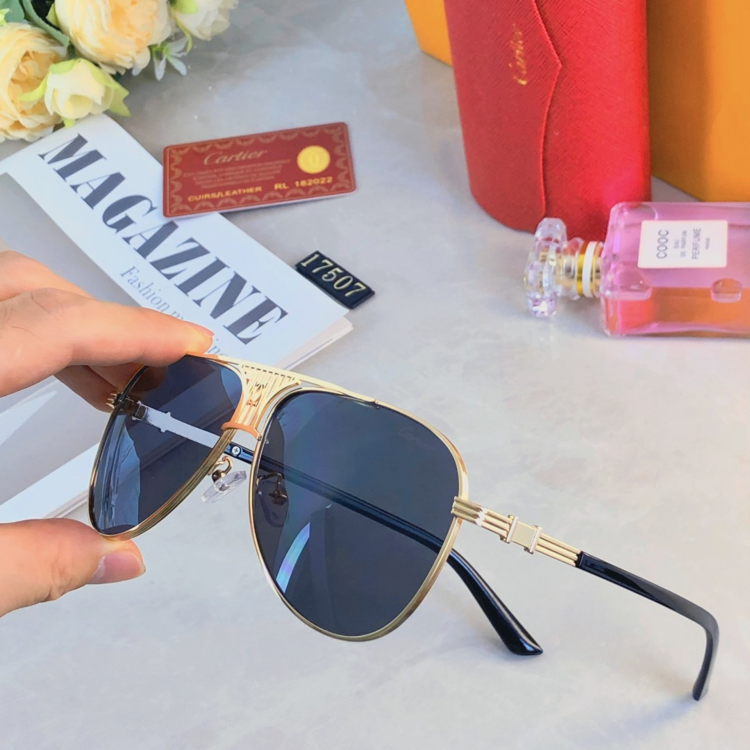 🔥🔥Cartie*情侣款复古飞行员太阳镜男女高颜值时尚街拍遮阳防晒墨镜拍照旅游