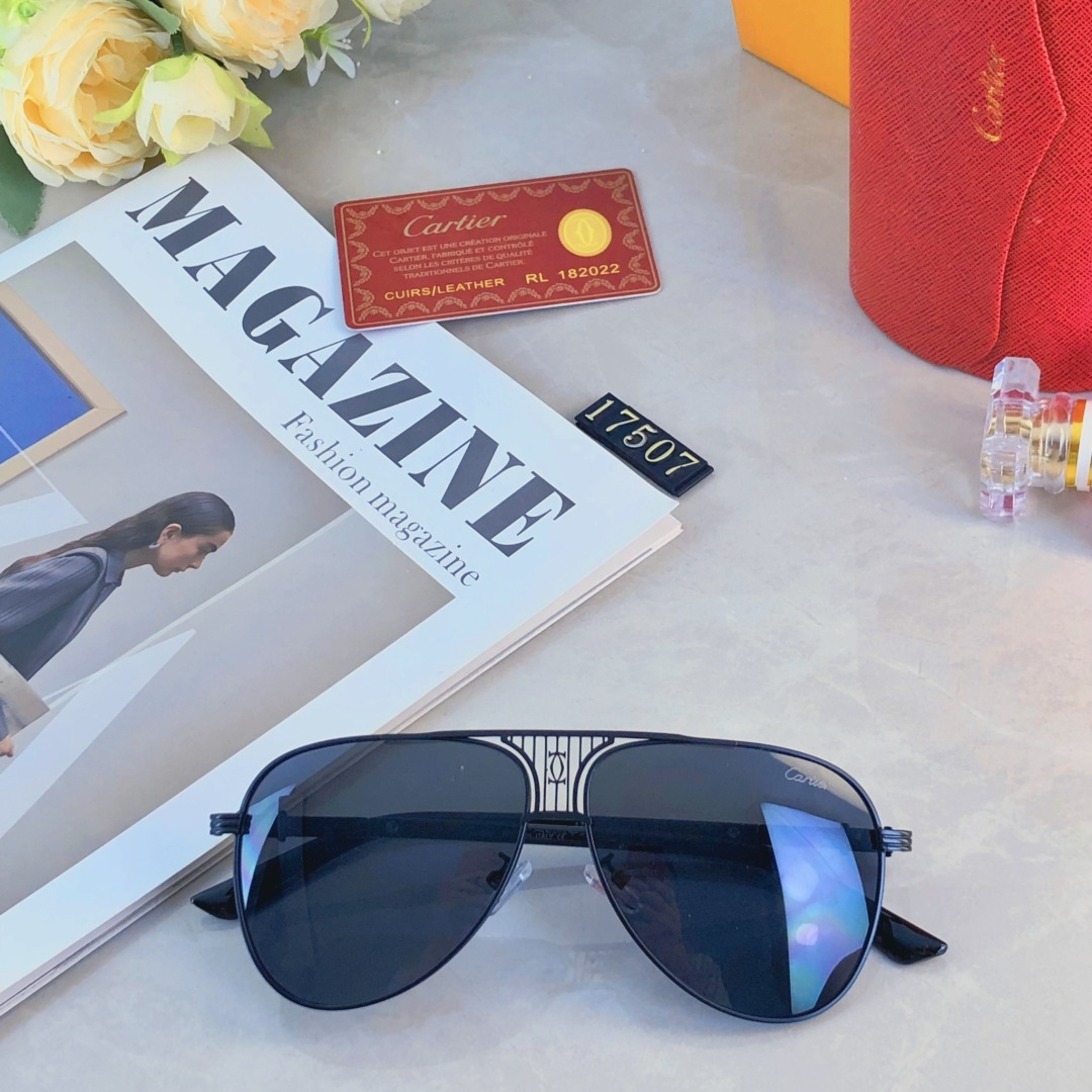 🔥🔥Cartie*情侣款复古飞行员太阳镜男女高颜值时尚街拍遮阳防晒墨镜拍照旅游