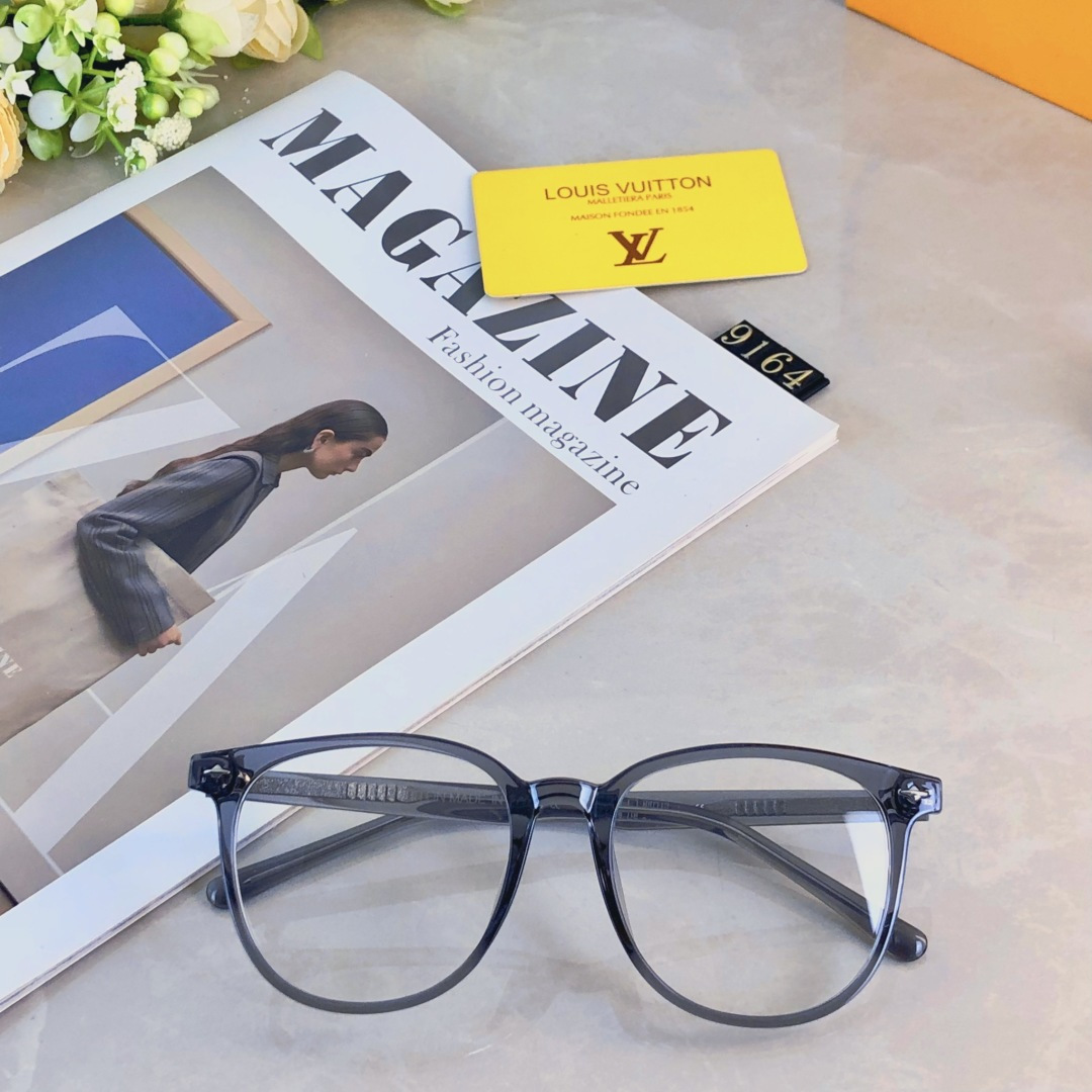 🔥🔥Louis vuitto*素颜神器眼睛镜架近视女可配有度数大框明星同款黑框防蓝光眼镜