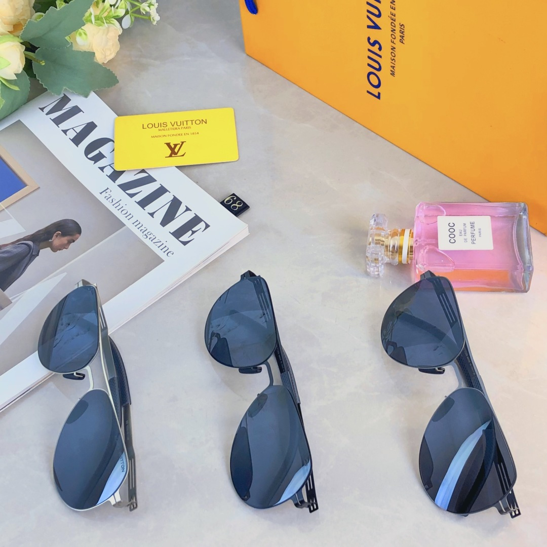 🔥🔥Louis vuitto*新款蛤蟆镜 超轻超弹不锈钢无螺丝墨镜 经典尼龙偏光太阳镜
