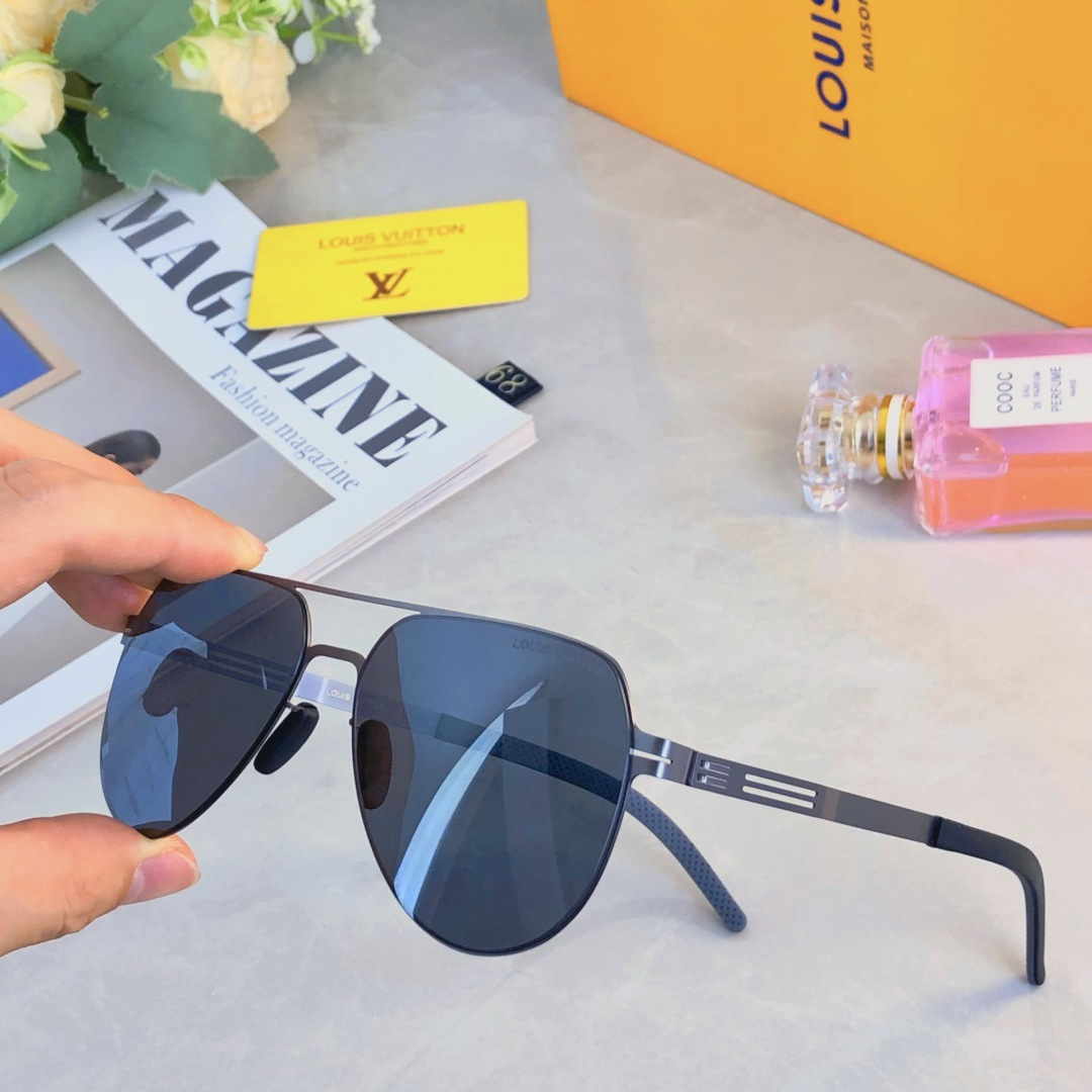 🔥🔥Louis vuitto*新款蛤蟆镜 超轻超弹不锈钢无螺丝墨镜 经典尼龙偏光太阳镜