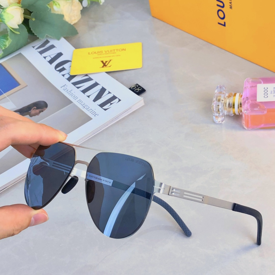 🔥🔥Louis vuitto*新款蛤蟆镜 超轻超弹不锈钢无螺丝墨镜 经典尼龙偏光太阳镜