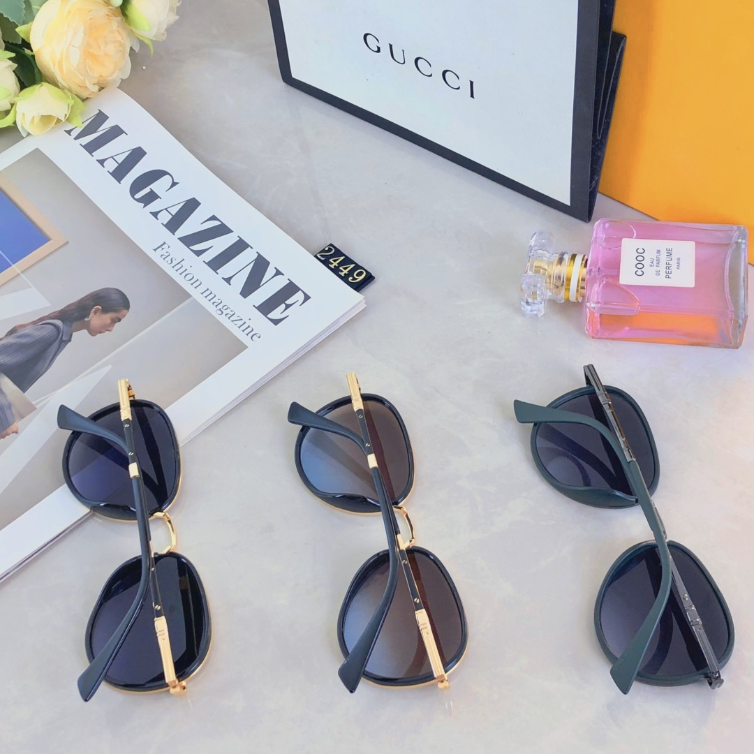 🔥🔥Gucc*2025潮款太阳镜休闲墨镜优雅舒适潮流时尚防紫外太阳眼镜