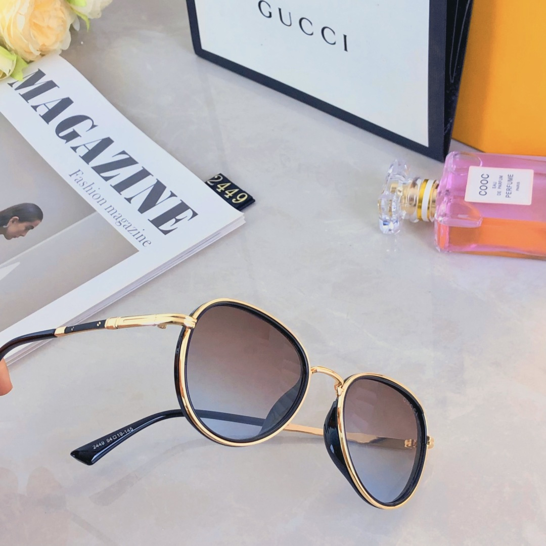 🔥🔥Gucc*2025潮款太阳镜休闲墨镜优雅舒适潮流时尚防紫外太阳眼镜