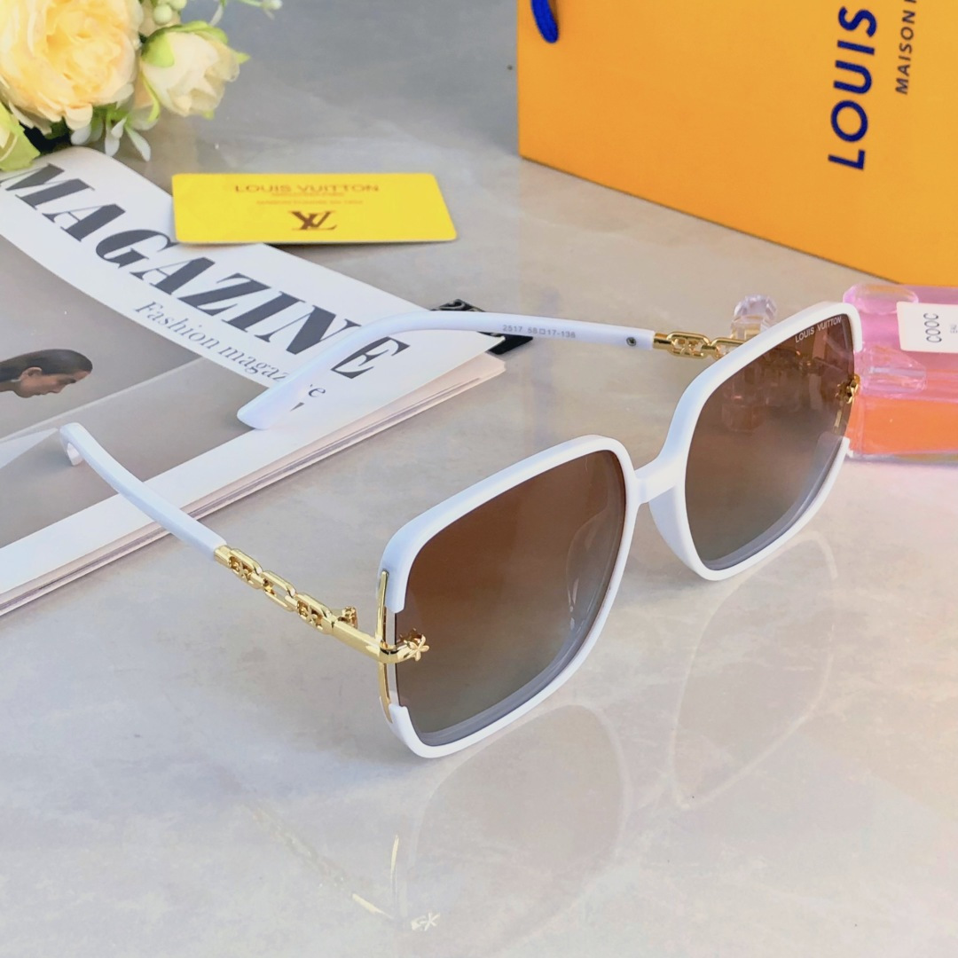。。Louis vuitto*新款复古太阳镜韩版潮流百搭墨镜女网红街拍简约大框