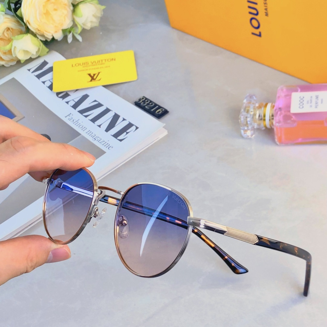 。。Louis vuitto*韩版金属椭圆框墨镜男女嘻哈凹造型拍照太阳镜出游防紫外线眼镜潮